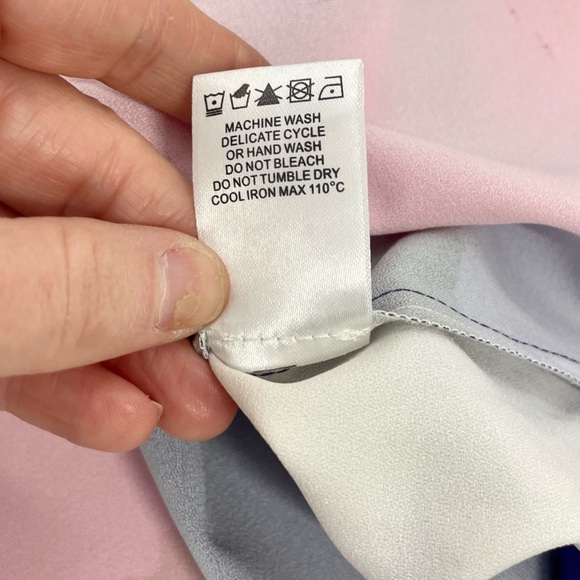 NWT CROSBY by Mollie‎ Burch Kristie dress Pink Purple Colorful V Neck size 8 - Picture 7 of 13